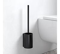 KEUCO PLAN Garniture de brosse pour WC, boîtier métallique, avec tête de brosse de rechange, 14972370200, Couleur: noir mat / noir