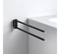 Keuco Plan Black Selection porte-serviettes 14918370000 2 parties, 438mm, pivotante , noir