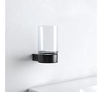 Keuco Plan Black Selection porte-verre 14950379000 noir, avec verre en cristal véritable