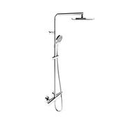 KEUCO Set de douche Plan blue – mitigeur thermostatique, Ø25 cm, 3 jets, chrome (53926012321)