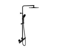 Keuco Plan blue - Set de douche avec thermostat, diamètre 3 cm, 3 jet, noir mat 53926372321