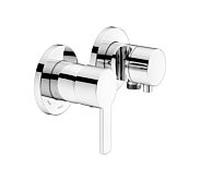 Keuco Plan Blue robinet de douche 53951011221 chromé , pour 2 Verbraucher , avec coude de raccordement mural et support de douche