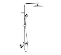 Keuco Plan blue - Set de douche avec thermostat, diamètre 25 cm, 3 jet, chrome 53926012321