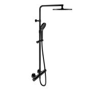 Keuco Plan blue - Set de douche avec thermostat, diamètre 3 cm, 3 jet, noir mat 53926372321