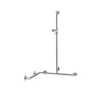 KEUCO PLAN Care main courante de douche avec barre de douche, largeur 1297mm, profondeur 1097mm, hauteur 1263mm, 34915171911, Couleur: Aluminium anodisé argent / chromé