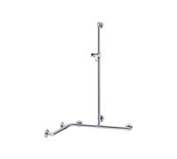 KEUCO PLAN Care main courante de douche avec barre de douche, largeur 1297mm, profondeur 1097mm, hauteur 1263mm, 34915171911, Couleur: Aluminium anodisé argent / chromé