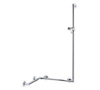 KEUCO PLAN Care main courante de douche avec barre de douche, largeur 797mm, profondeur 880mm, hauteur 1265mm, 34908016611, Couleur: Chromé