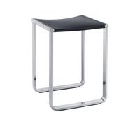 KEUCO PLAN Care tabouret, jusqu'à 100 kg, plastique Assise, 14982010037, Couleur: chromé / noir
