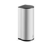 KEUCO PLAN Distributeur de désinfectant à capteur pour désinfection liquide et gel désinfectant, indicateur de niveau à LED, 14987170037, Couleur: aluminium anodisé argent/noir