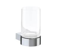 Keuco Plan porte-verre 14950019000 chromé, avec verre en christal