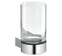 Keuco Plan - Gobelet brosse à dent et dentifrice avec support, verre/chrome 14950010100