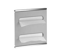 KEUCO Module lavabo PLAN Integral – distributeur de serviettes, charnières à gauche, chromé/aluminium