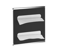 KEUCO PLAN Integral Module lavabo 2, distributeur de serviettes en papier, charnières à gauche, 44985013701, Couleur: cromado / preto mate