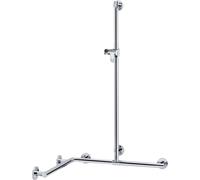 Keuco Plan / Plan Care Main courante de douche 1097 x 1263 x 797 mm avec barre de douche - aluminium argenté anodisé/chromé - 34915179611