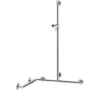 Keuco Plan / Plan Care Main courante de douche 797 x 1263 x 797 mm avec barre de douche - aluminium argenté anodisé/chromé - 34915176611