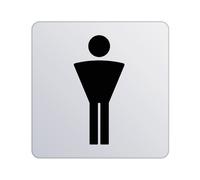 KEUCO PLAN plaque de porte symbole hommes, à coller, chromé, 14967010000
