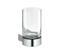 Keuco Plan porte-verre 14950019000 chromé, avec verre en christal