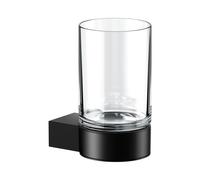 KEUCO PLAN porte-verre, verre en cristal véritable, 14950379000, Couleur: Noir Mat