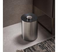 KEUCO Poubelle PLAN 04989010037 – 5 L, sur pied, avec couvercle, finition chromée/noir