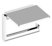 KEUCO PLAN support de papier toilette avec tablette, pivotant, 14973060000, Couleur: Finition en acier inoxydable