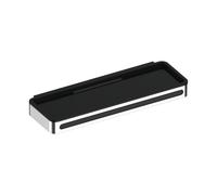 KEUCO PLAN tablette de douche avec raclette en verre, fixation cachée, 14959010037, Couleur: chromé / noir