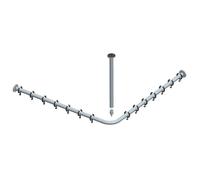 Keuco Plan Tringle de rideau de douche, avec fixation au plafond, 14936010800,
