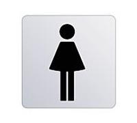 KEUCO Plaque de porte PLAN – Symbole Femmes, à coller, chromé – 14966010000