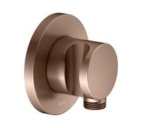 KEUCO Raccord de flexible avec support de douche, rosace ronde, 59592290001, Couleur: rouge or brossÃ©