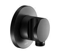 Keuco IXMO - Coude de raccordement de douche avec support, noir mat 59592370001