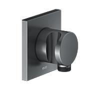 Keuco Raccord de tuyau Ixmo 59592130002 Chrome noir brossé, avec support de douche, carré