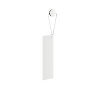 Keuco Raclette de Douche en Silicone, avec Support Mural, Couleur : Blanc | Essuie-vitre à coller, 26,4x8,2x1,7 cm, sans traces, racloir pour la douche,