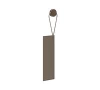 Keuco Raclette de Douche en Silicone, avec Support Mural, Couleur : Truffe | Essuie-vitre à coller 26,4x8,2x1,7 cm sans traces, racloir pour douche
