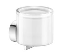 KEUCO REVA Distributeur de savon liquide, verre dépoli en cristal véritable, 12852019000, Couleur: Chromé
