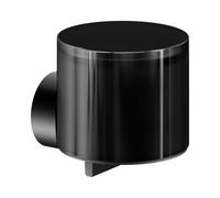 KEUCO REVA Distributeur de savon liquide, verre dépoli en cristal véritable, 12852379000, Couleur: Noir Mat