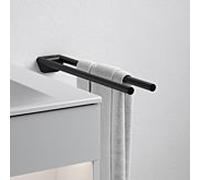 KEUCO Porte-serviettes Reva – 45 cm, 2 bras, fixe – Noir mat (12818370000)