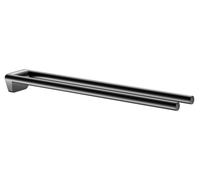 KEUCO Porte-serviettes Reva – 45 cm, 2 bras, fixe – Noir mat (12818370000)