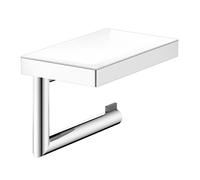 KEUCO REVA Support de papier toilette avec tablette, orientable, 12873019000, Couleur: Chromé