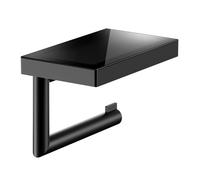 KEUCO REVA Support de papier toilette avec tablette, orientable, 12873379000, Couleur: Noir Mat