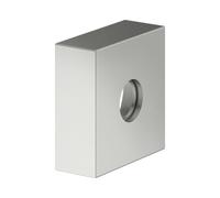 KEUCO rosace de prolongation pour raccords G 1/2 UP, forme de rosace carrée, 59545060282, Couleur: Finition en acier inoxydable