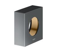 KEUCO rosace de prolongation pour vannes encastrées, forme de rosace carrée, 59551130282, Couleur: Chrome noir brossé
