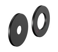 KEUCO Rosace murale surdimensionnée pour mitigeur monocommande de lavabo (2 trous) encastré, ronde, 53916370091, Couleur: Noir Mat