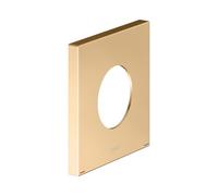 KEUCO Rosace murale surdimensionnée pour mitigeur monocommande et mitigeur de douche encastré, carrée, 59551250092, Couleur: Laiton brossé
