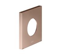 KEUCO Rosace murale surdimensionnée pour mitigeur monocommande et mitigeur de douche encastré, carrée, 59551290092, Couleur: rouge or brossÃ©
