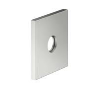 KEUCO Rosace murale surdimensionnée pour raccords G 1/2 encastrés, carrée, 59545060092, Couleur: acier inoxydable
