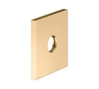 KEUCO Rosace murale surdimensionnée pour raccords G 1/2 encastrés, carrée, 59545250092, Couleur: Laiton brossé