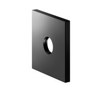 KEUCO Rosace murale surdimensionnée pour raccords G 1/2 encastrés, carrée, 59545370092, Couleur: Noir Mat