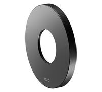 KEUCO Rosace murale surdimensionnée pour robinetterie thermostatique encastrée, ronde, 59553370091, Couleur: Noir Mat