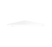 Keuco Rose Plateau de douche d’angle 24x24cm, sans perçage, aluminium blanc | Fabriqué en Allemagne, avec kit de collage et de vissage, étagère de douche à coller ou à visser