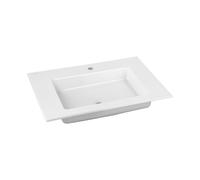 KEUCO ROYAL 60 lavabo à encastrer en céramique, 704x17x538mm, avec 1 trou pour robinet, blanc, 32140310701