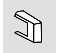 Keuco Royal L1 Recouvrement pour charnières d'armoire de toilette en applique, 90108000001,